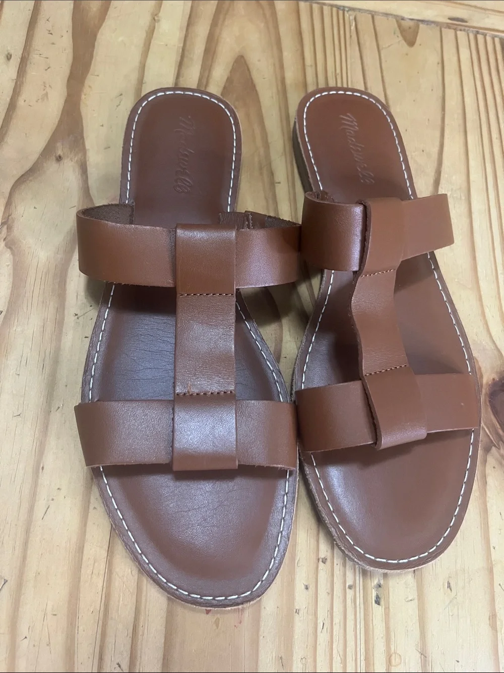 Madewell the Boardwalks T-Strap Slide Sandals - Picture 2 of 9